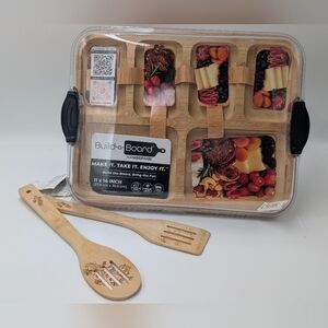 Farberware® Bamboo Build-a-Board Charcuterie Board With Wooden Spoon And Spatula